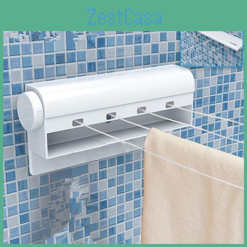 Wall Line 45 Mounted Clothes Retractable Laundry Hanger Indoor Outdoor Clothes Drying Rack Clothesline Rope