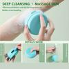 Silicone Body Brush, Exfoliating Bath Brush, Silicone Body Brush (can Carry Soap), Shower Massage Foam Bath Brush, Back Brush Shower (blue + )