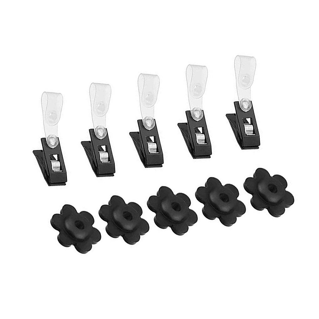 10 шт. Зажимы против ветра Садовый флагшток Резиновый стопор Наружный держатель для столба Аксессуар