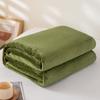 Skin-friendly Flannel Blanket Solid Color Bed Sheet Sofa Blanket Summer Sleep Blanket  Bedroom