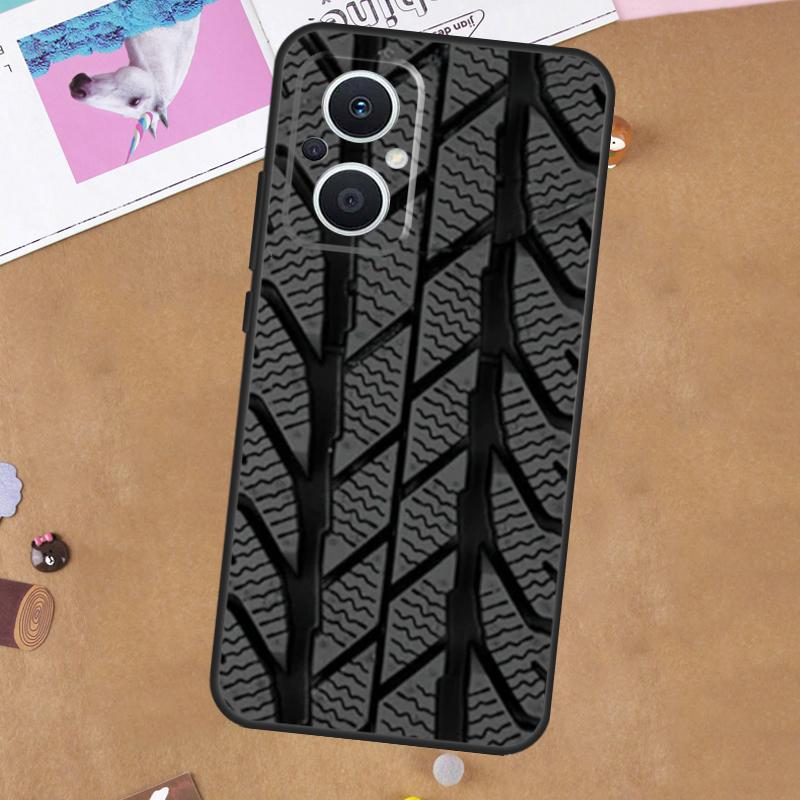 Tire Tread Wheel For OPPO Reno 7 8 Lite 10 11 12 13 14 Pro 8T 11F 12F 13F 14F OPPO Find X8 X5 X6 X9 Pro Case