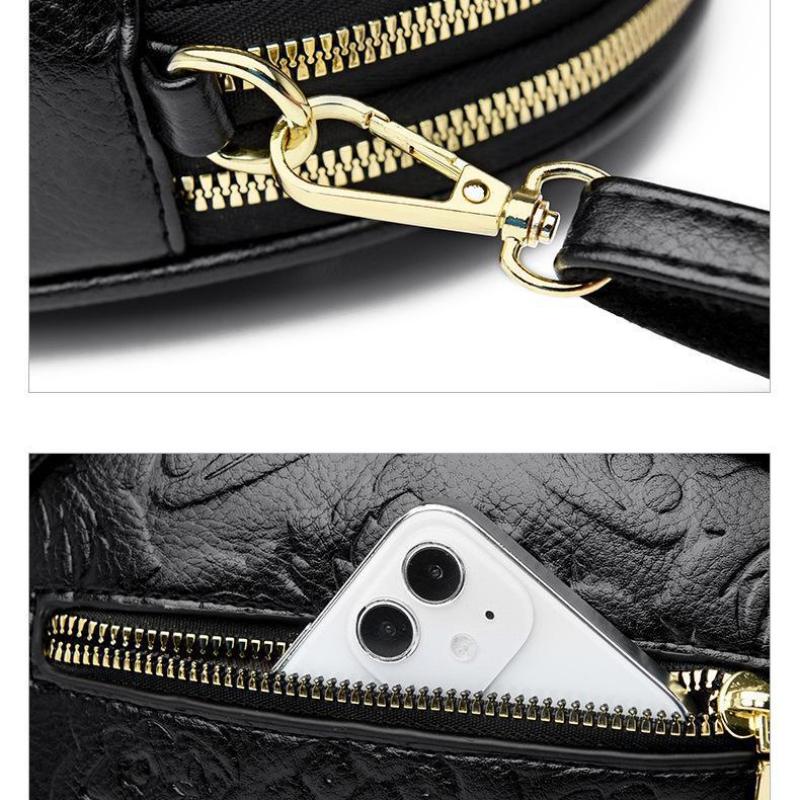 Johnature Модные маленькие круглые сумки через плечо для женщин, универсальные сумки с принтом для отдыха, женские сумки на плечо большой вместимости