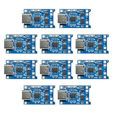 5 шт. 10 шт. Type-c Micro USB 5 В 1 А 18650 TP4056 Модуль зарядного устройства для литиевой батареи Зарядная плата с защитой Двойные функции 1 А