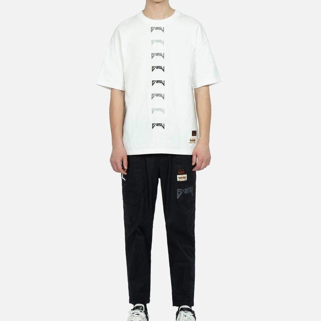 Evisu Мужская футболка с коротким рукавом и принтом логотипа бренда из нескольких букв Белая 2ESHTM3TS690RXCT