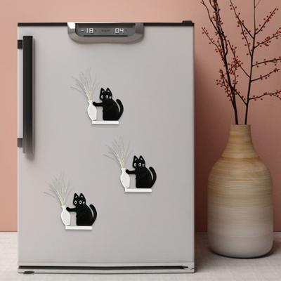 1/2 шт. Держатель для кошачьих усов Магнит на холодильник Кошачья шерсть Миниатюрная ваза Контейнер для коллекционирования Сувенир в память о питомце Декорация