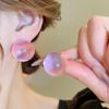 Серебряные серьги-гвоздики в виде цветка с розовым кубическим цирконием – Элегантные и нежные аксессуары для женщин.