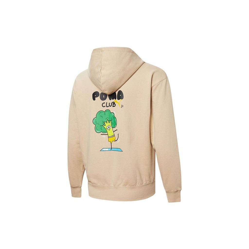 Puma Club Graphic FZ Hoodie Knit Jacket Men Tops Khaki 533199-20