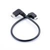 Кабель-конвертер Micro USB в Type-C с левым углом 90 градусов, адаптер OTG, кабель для передачи данных