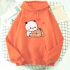 Cute Panda Bear Cartoon Women Couple Hoodies Long Sleeve Bubu Dudu Plus Size Sweatshirt Harajuku Boy And Girl Streetwear