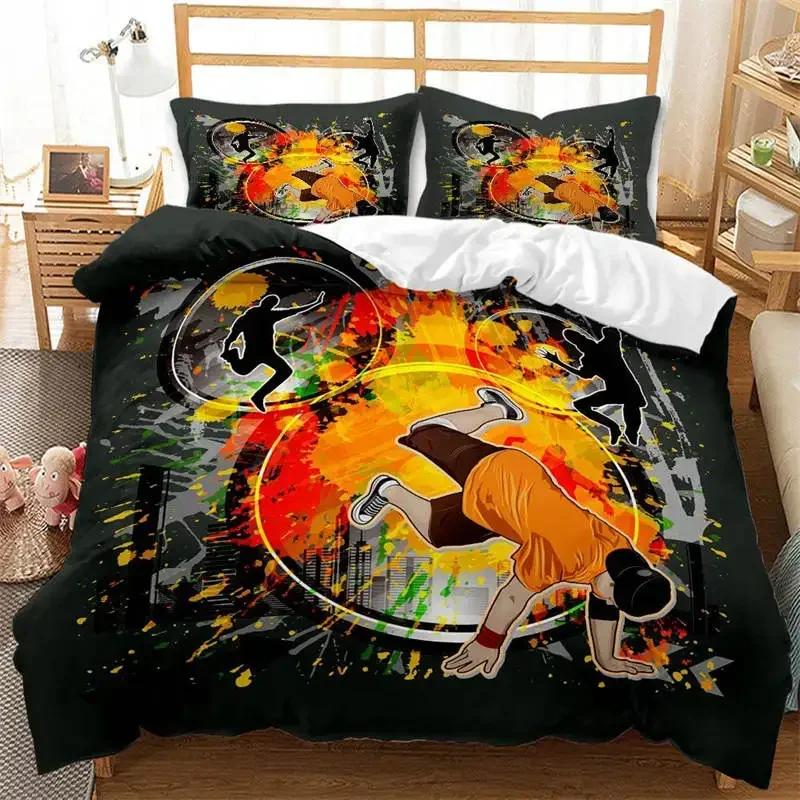 3D Print Graffiti Hip Hop Street Culture Bedding Set Single Twin Double Queen King Cal King Size Bed Linen Set