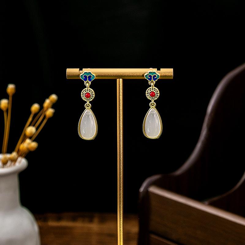 BLINGBAY женские новые серьги с искусственным жемчугом в китайском стиле, серьги с кисточками в форме бабочки в китайском стиле, простые аксессуары Hanfu, ретро-ювелирные изделия