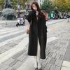 Women's Pink Double-Faced Cashmere Mid-Length Hepburn-Style Coat - 2025 Autumn/Winter Korean Fashion