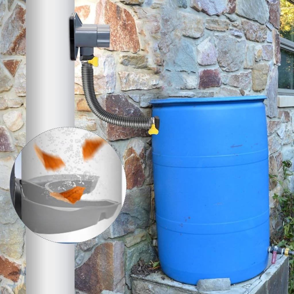 Rainwater Collector for Downpipe 70-110 mm, downpipe rain collector rainbarrel connection downpipe rainbarrel connection, rain collector for roofs