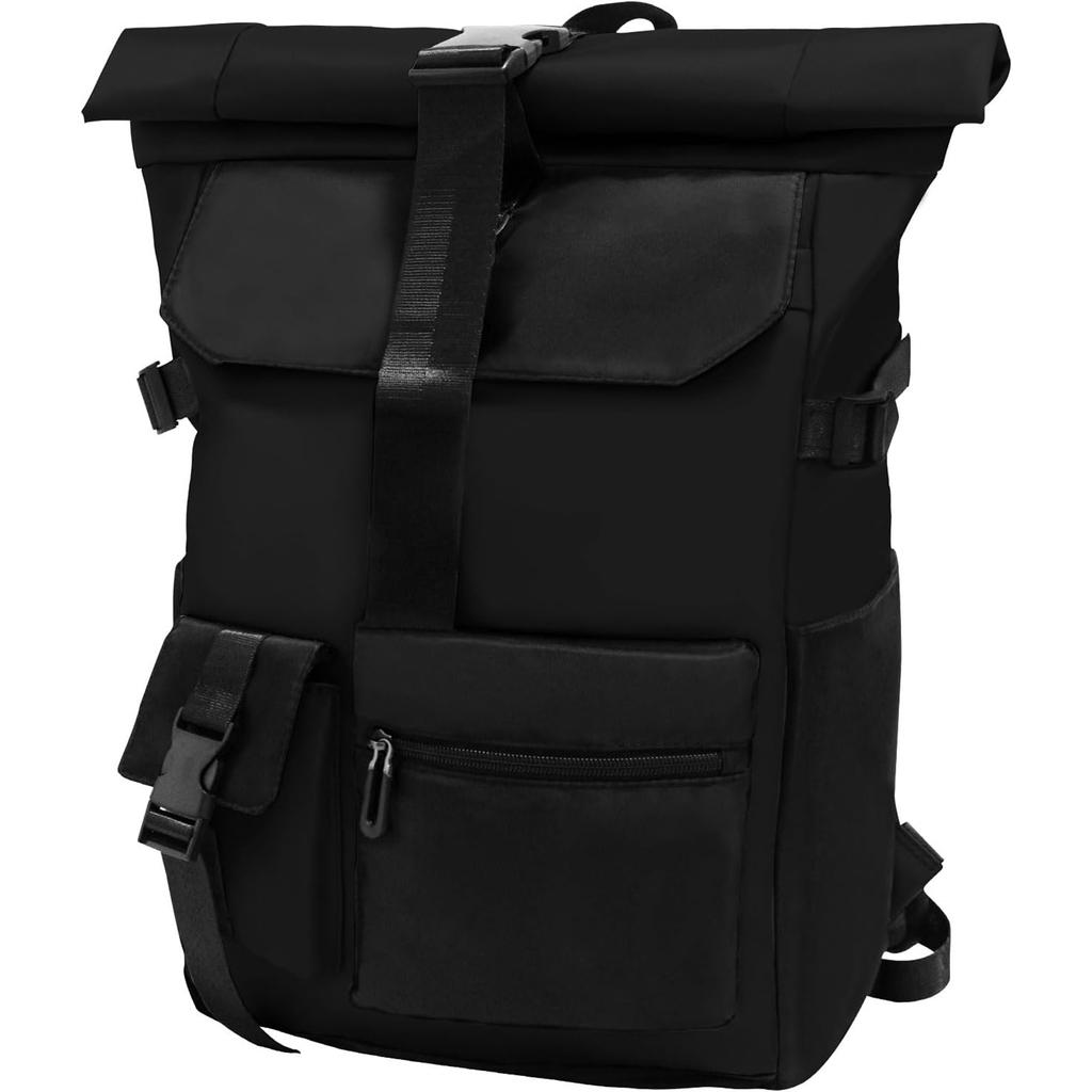 Большой водонепроницаемый рюкзак Rolltop, 27 л, для мужчин и женщин, 15,6-дюймовый школьный рюкзак, легкий велосипедный противоугонный рюкзак для работы, колледжа, отдыха