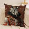 Zebra Dressed Up Portrait Cushion Cover Soft Plush Throw Pillow Cover  DoubleSided Printed Cushion Case  Sofa  Home Decor