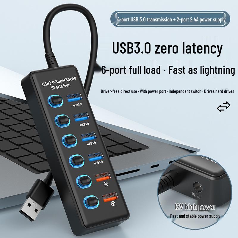 Высокоскоростной USB 3.2 хаб-разветвитель на 10 портов и док-станция