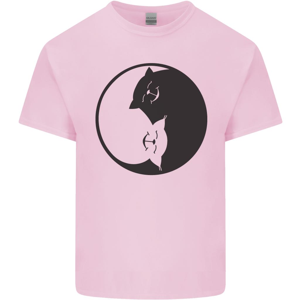 Yin Yang Cat Lover Funny Kitten Pet Unisexs Light Cotton TShirt