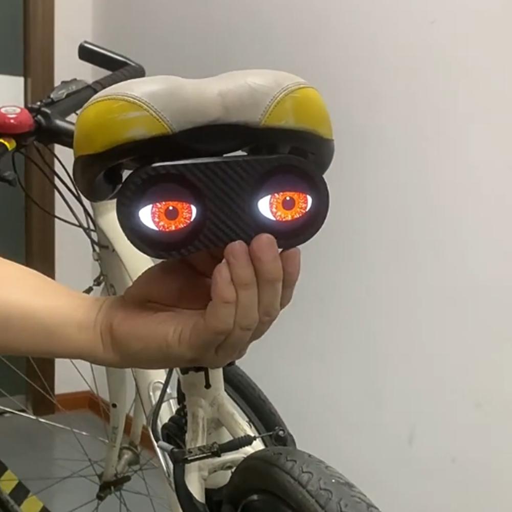 Умный задний фонарь для велосипеда «Дьявольские глаза», водонепроницаемый светодиодный задний фонарь для велосипеда/мотоцикла для ночной езды, с подзарядкой Type-C N6V3