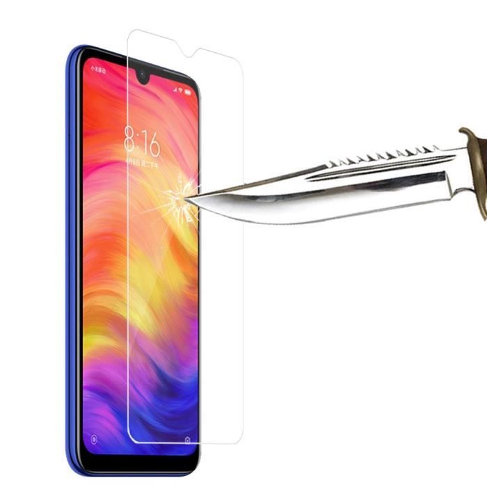 Film de protection - VCOMP - Xiaomi Redmi Note 7/7 Pro - Verre Trempé - Résistant aux rayures - 1 unité