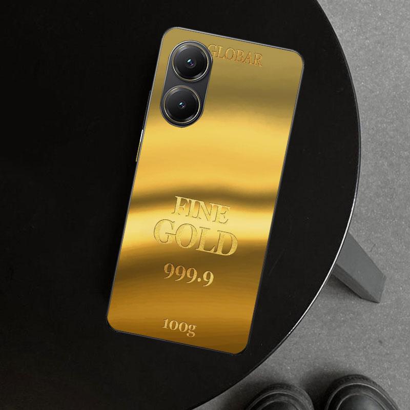 Чехол-накладка с принтом золотого узора для Xiaomi Poco X6 X5 X7 Pro F7 Ultra Redmi 15C 15 13C 13 12C 12 10C 10 10A 9C 9A 9T
