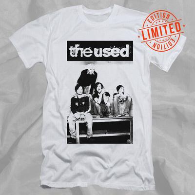 The Used Band Members Retro Style White T-Shirt S-5XL