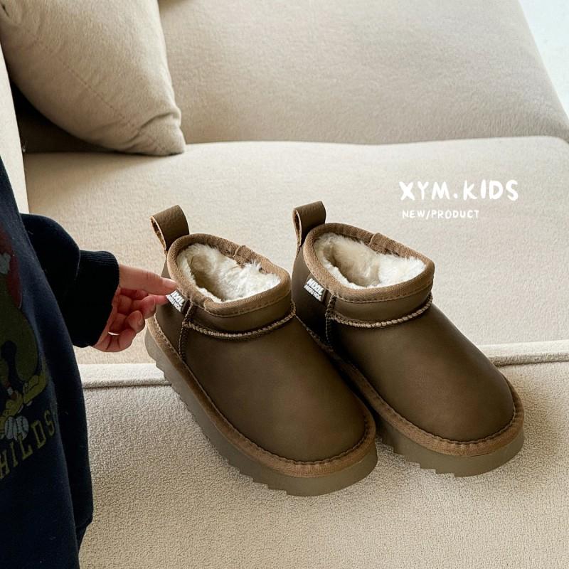 Kids Winter Snow Boots Warm Fleece Lined Waterproof Low-Cut Outdoor Shoes Boys Girls Ages 4-16