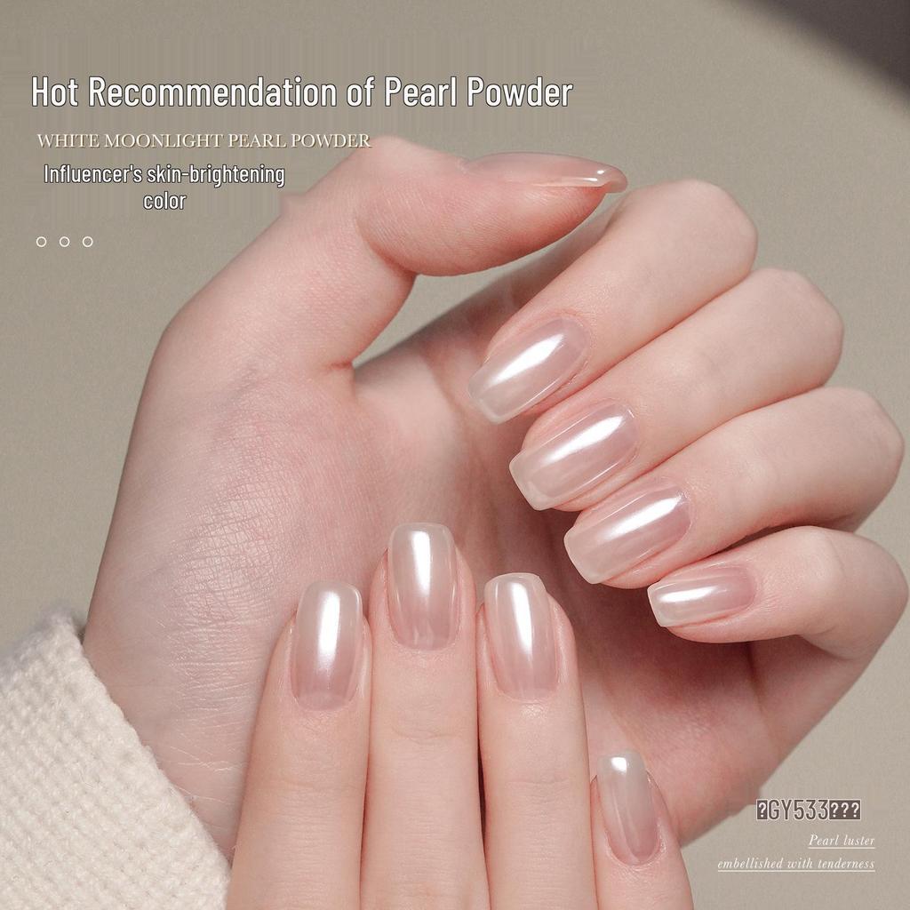 Пудра для дизайна ногтей Goya Hailey Aurora Pearl - Волшебное зеркало Лунный свет Гель для декора