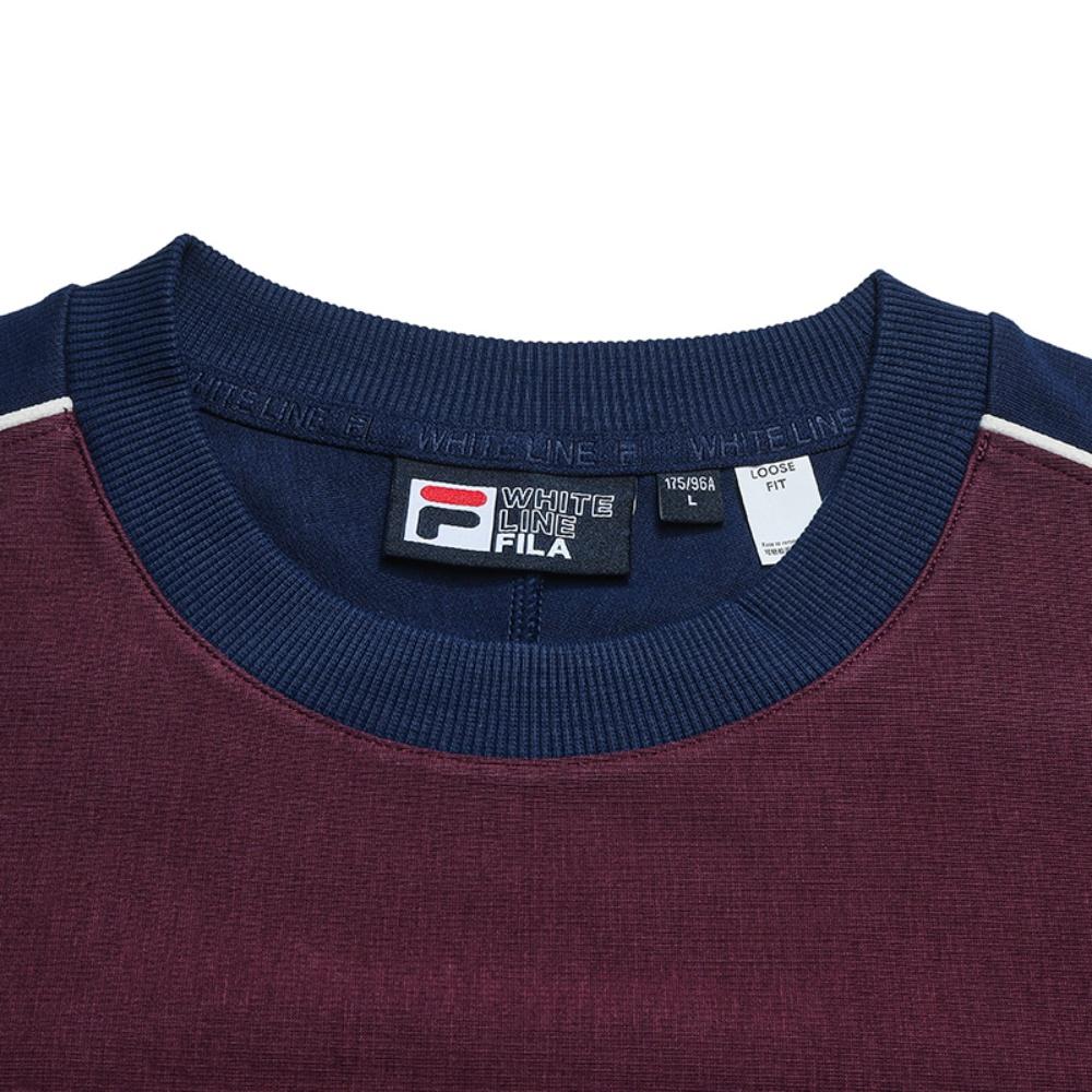Fila Оригинальный Модный Тренд Классический Ретро Спортивный Повседневный Удобный Мягкий Свитшот с Круглым Вырезом Свободный Свитшот Мужской свитшот Темно-Синий F11M619222FNV