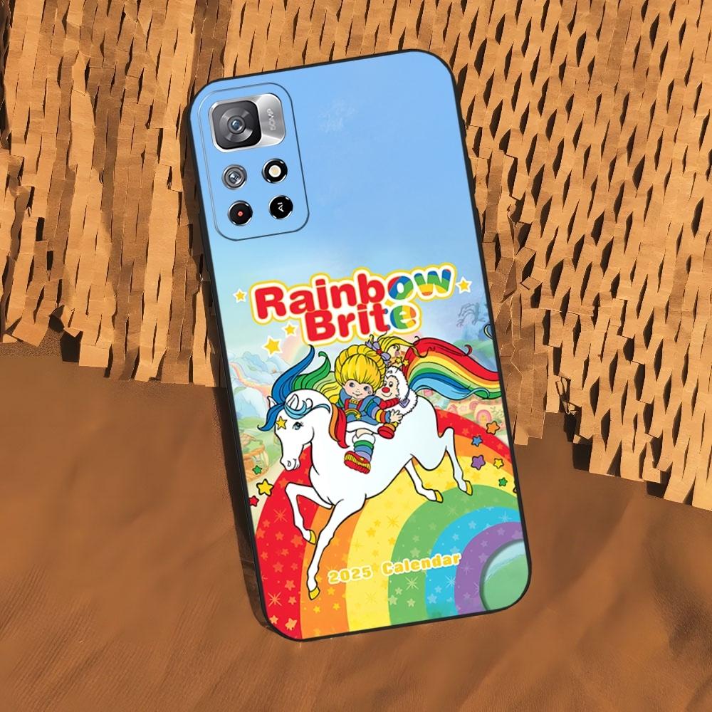 Cartoon R-Rainbow Brite Phone Case for Xiaomi 15 14 13 12 Mi 11 ultra Pro Lite Black Soft Silicone Cover