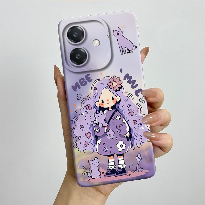 For OPPO A3 4G Phone Case A40 A40m CPH2669 CPH3669 Soft Silicone Sweet Painted Funda Coque Cartoon Printed Protective Back Cover