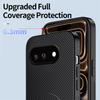 Чехол из ТПУ с текстурой углеродного волокна для Google Pixel 9A, многоугольная подставка, мягкая защитная крышка