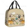 Cats Insulated Lunch Bag for Women Portable Science Chemistry Biological Cooler Thermal Lunch Box Office Picnic Travel