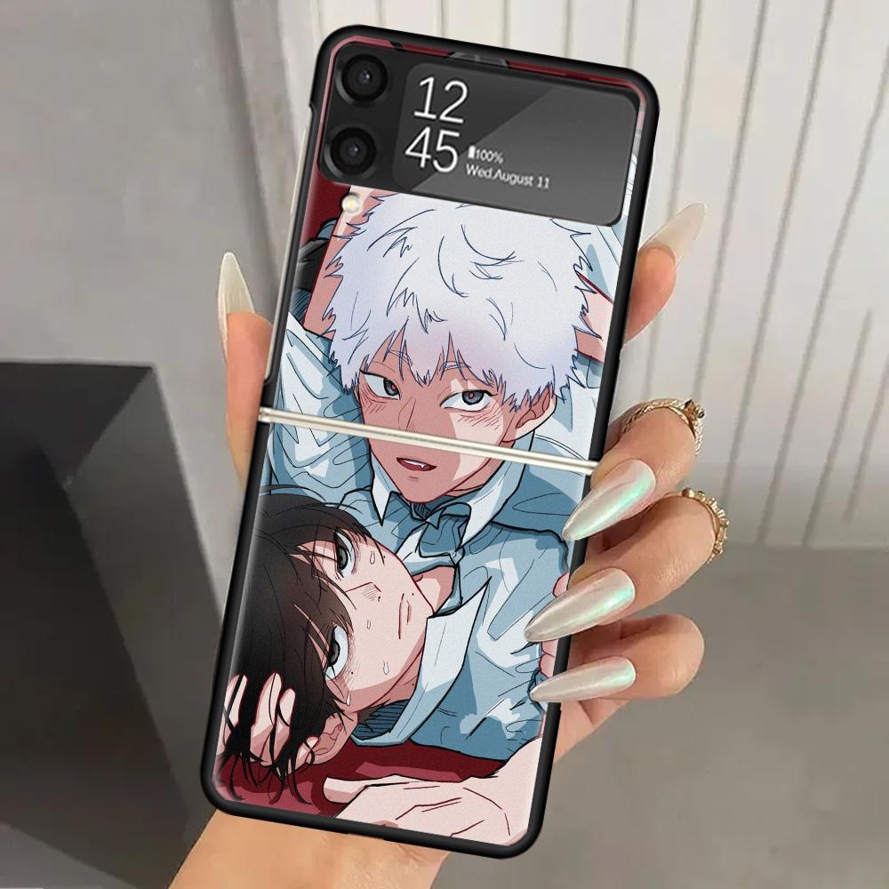 H-Hikaru Ga Shinda Natsu Жесткий ПК Чехол Для Телефона Для Samsung Galaxy Z Flip 7 6 5 4 3 Черный ZFlip7 ZFlip6 Flip5 Flip4 Flip3 5G Печать C