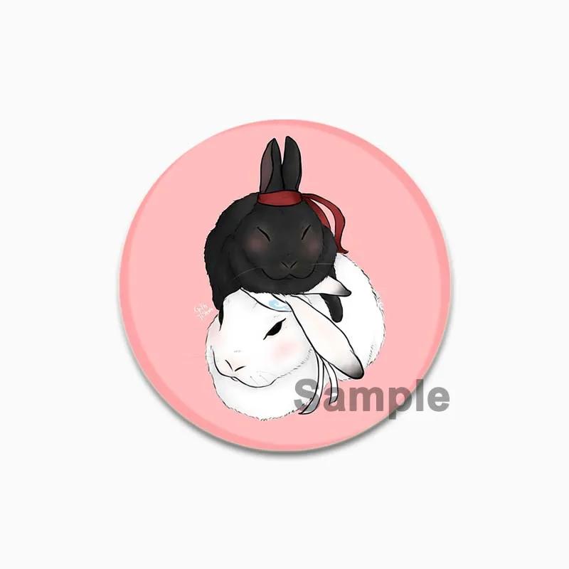 32/44/58mm Mo Dao Zu Shi Badge Anime Cartoon Brooches Cosplay Cute Rabbit Enamel Pins for Clothes Backpack Hat Collar Jewelry Accessories