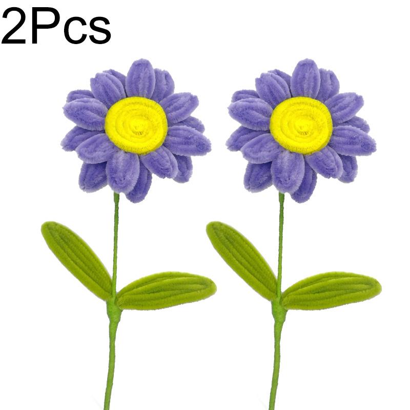 2 шт. Букет африканского подсолнуха ручной работы, плетеное цветочное украшение для дома из синельной проволоки, 35 см, искусственные цветы, готовые цветы