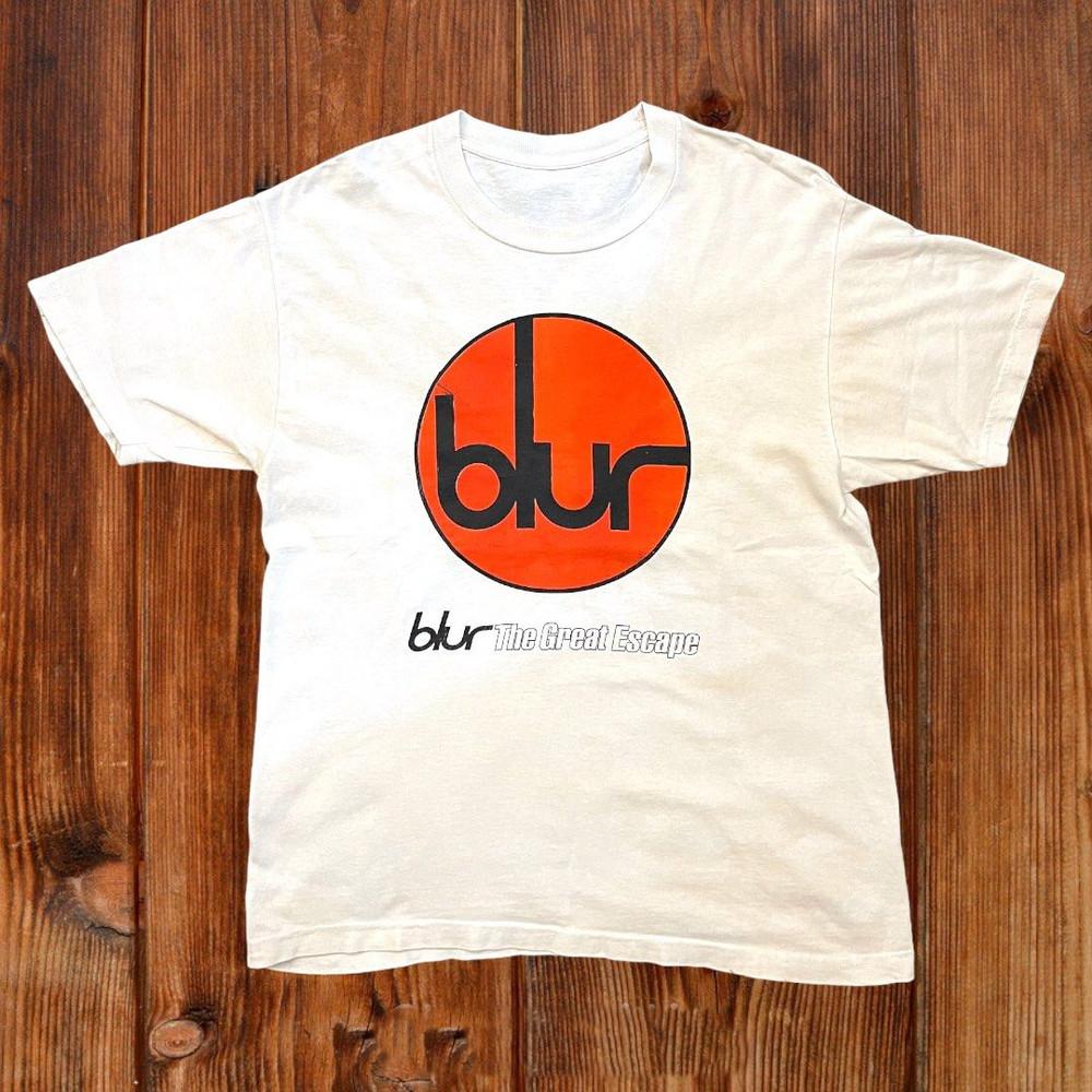 1995 BLUR THE GREAT ESCAPE TOUR Белая футболка с коротким рукавом Все размеры Унисекс