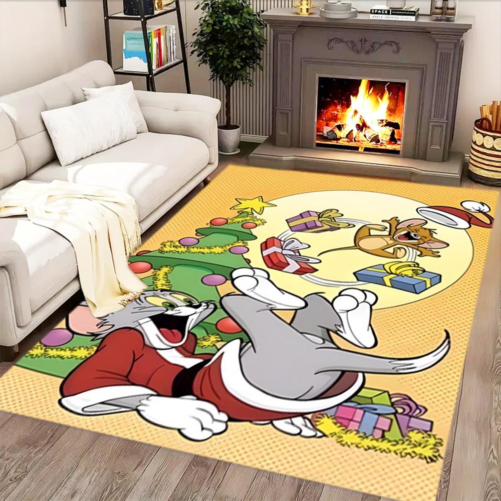 Tom And Jerry Adventure rug for living rooms, bedrooms, home décor, and as gifts.