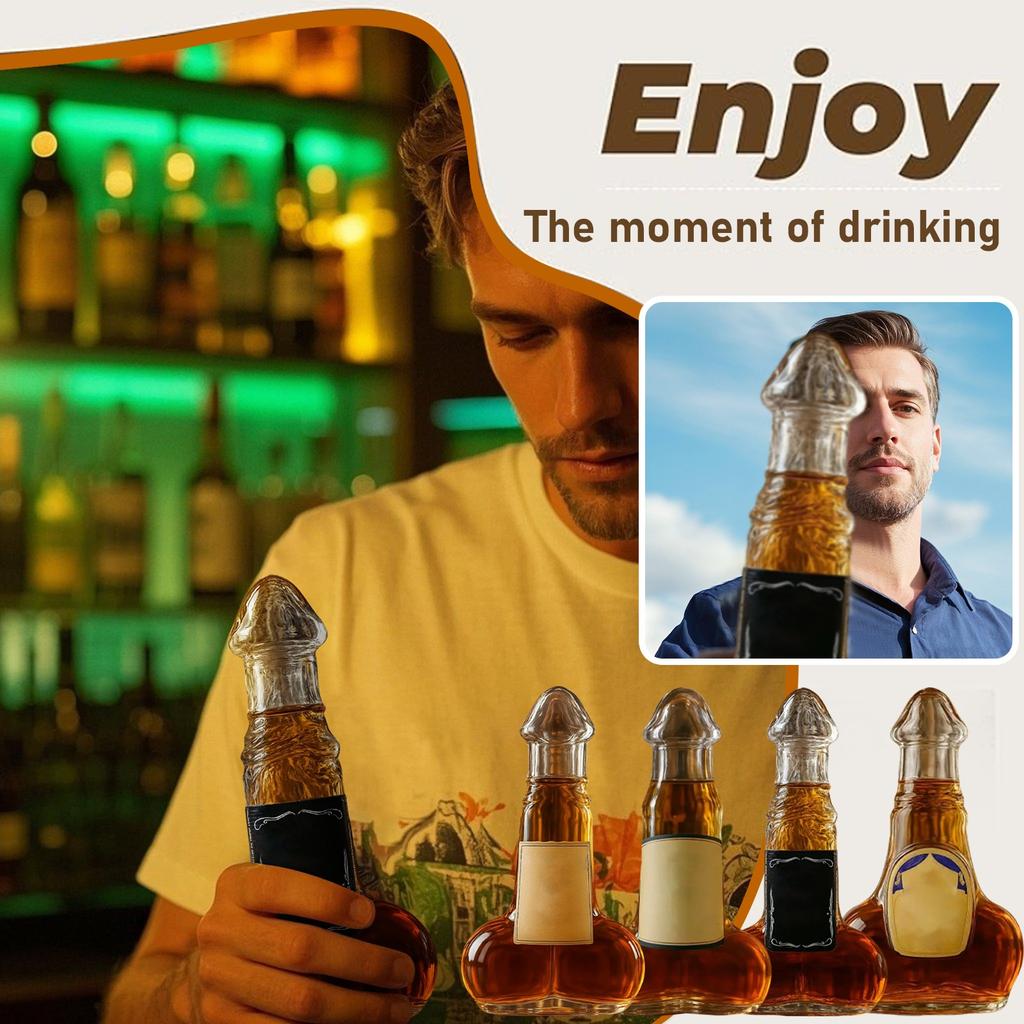 Креативный стеклянный декантер Интересный бокал для вина и сока Чашка для виски Шампанского Бренди Забавная кружка для коктейлей для бара KTV и ночного шоу