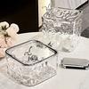 Transparent Storage Box Desktop Organizer With Press Type Lid Dressing Table Storage