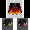 Shorts Fire Flame Pink Green 3D Print Training Muay Thai Kickboxing Boxing MMA Unisex Sport Gym Fitness Workout Quick Dry Elastic Waist