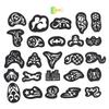 25pcs Tattoo Stencils Hair Tattoo Template Hair Coloring Shaping Mold Tool for Barber