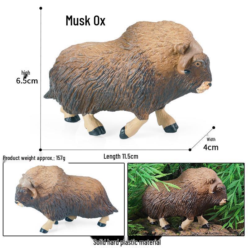 Cognitive Animal Model Toy: Dairy Cow, Buffalo, Yellow Cattle, Rhinoceros, Simmental Bull