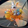 Auto Pendant Easter Bunny Egg Hanging Decoration Colorful Paint Automobile Pendant Multi-purpose Ornament