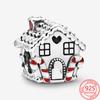 Новый S925 стерлингового серебра теплый семейный дом кулон шарм подходит модный момент браслеты и ожерелья Diy женские ювелирные изделия подарки