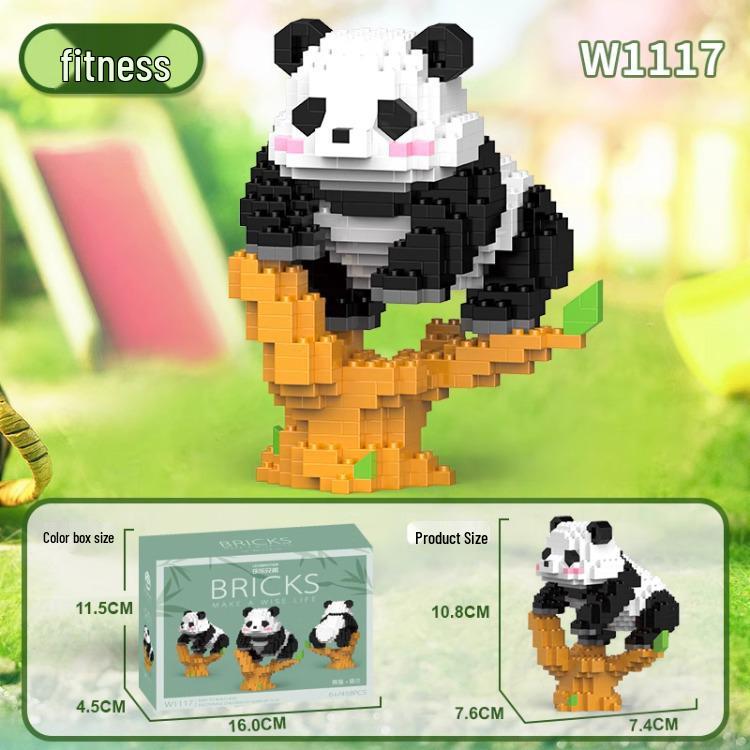 Совместимые с LEGO микро-кирпичики кофейни «Панда»: Развивающий конструктор для детей