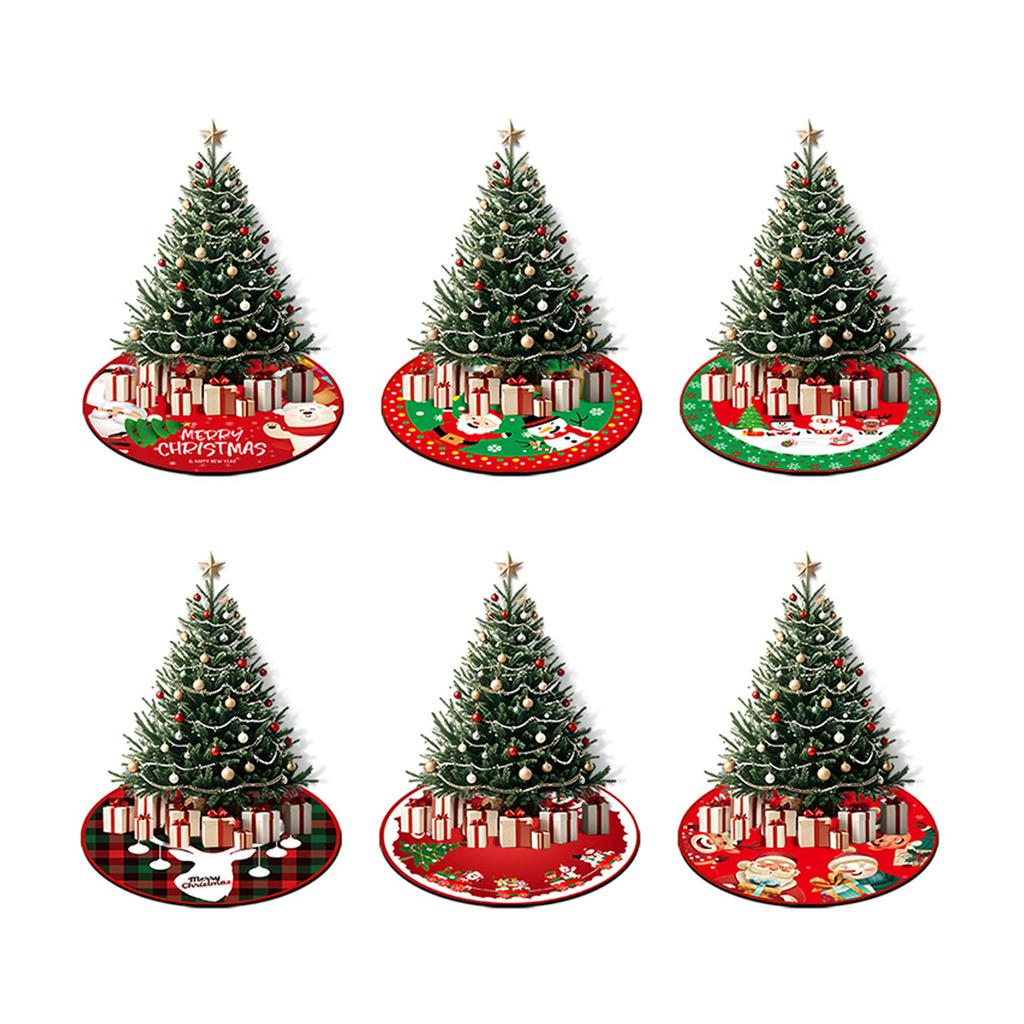 Christmas Tree Skirt Christmas Tree Mat Base Covers 90cm/35Inch for Home Decoration Winter Holiday Party Centerpieces