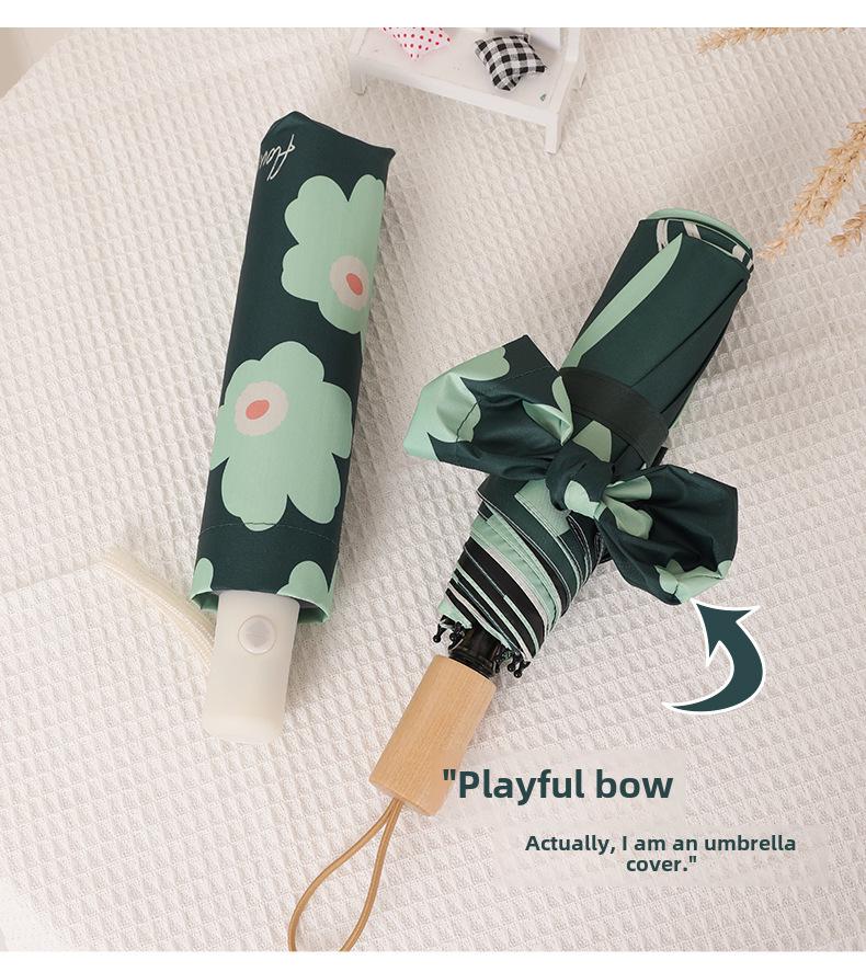 Компактный автоматический зонт от солнца и дождя с защитой от ультрафиолета