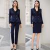 Женский костюм-блейзер из ацетата высокого класса с длинным рукавом, весна 2024 - Профессиональная формальная мода для юристов