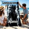 Custom Name Personalized DRAGON BALL Print Beach Towel, for Trip Camping Beach Party Home Decor, Birthday Gift for Family & Friends