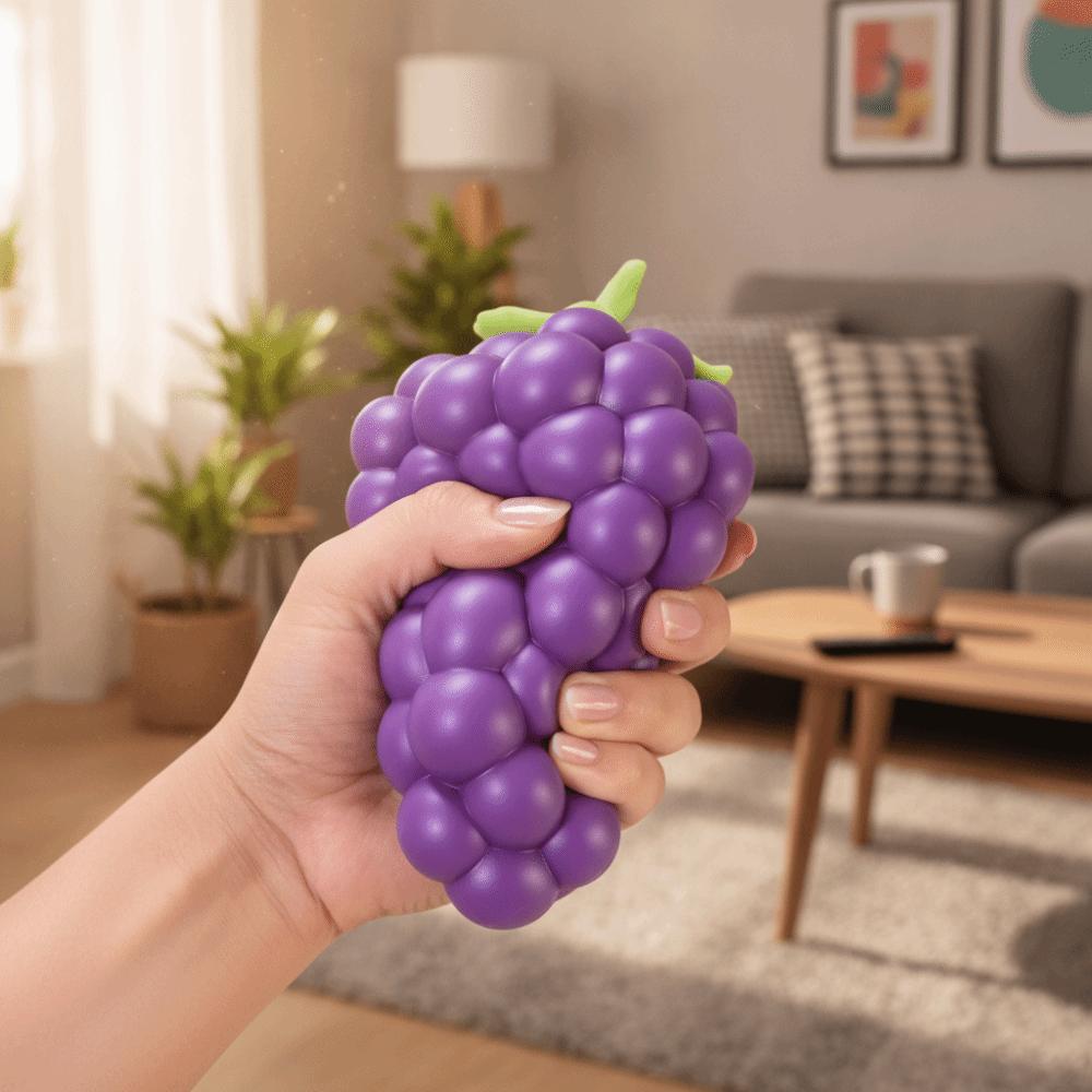 Fruit Ball Grape Slow Rebound Toy Novelty Fruit Squeeze Toy Purple Grape Squeeze Toy Kids Gift